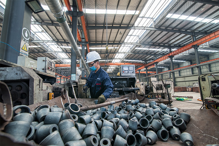 东莞网架配件-锥头加工车间